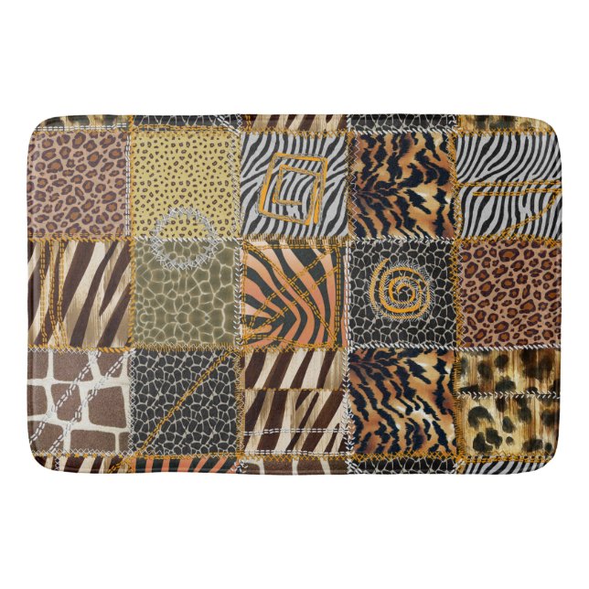Tapis de bain de patchwork de safari grand (Devant)