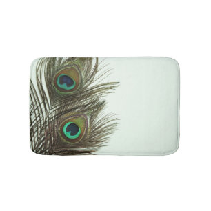 Tapis de bain de plume de paon
