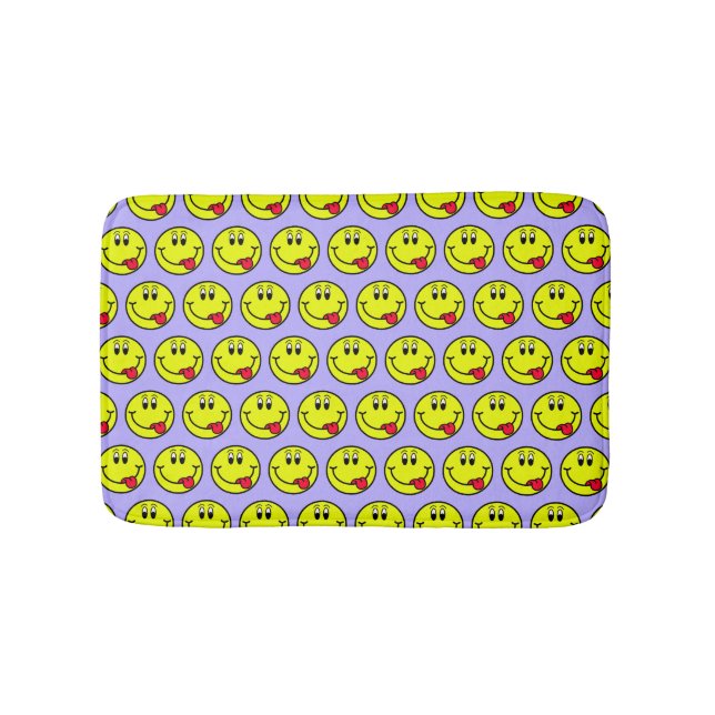 Tapis de bain de sourire d'Emoji de visage de (Devant)