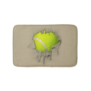 Tapis de bain de tennis déchiré