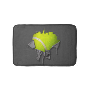 Tapis de bain de tennis déchiré