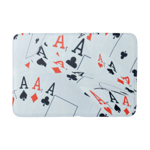 Tapis De Bain "Deck of Destiny : Layered Aces in a Poker Shuffle