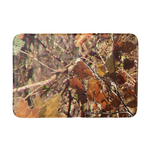 Tapis De Bain Décor Camouflage d'automne profond (Devant)