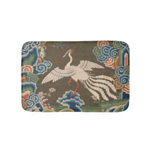Tapis De Bain Décor d'antiquité chinois d'oiseaux