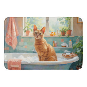Tapis De Bain Décor de bain pour chat abyssin