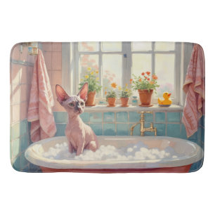 Tapis De Bain Décor de bain pour chat Sphynx