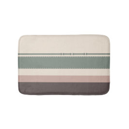 Tapis De Bain Décoration intérieure minimaliste à rayures pastel