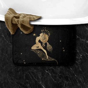 Tapis De Bain Déesse du Zodiaque Astrologie des baies d'or cos