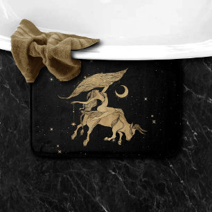 Tapis De Bain Déesse du Zodiaque Astrologie du Taurus d'or cos