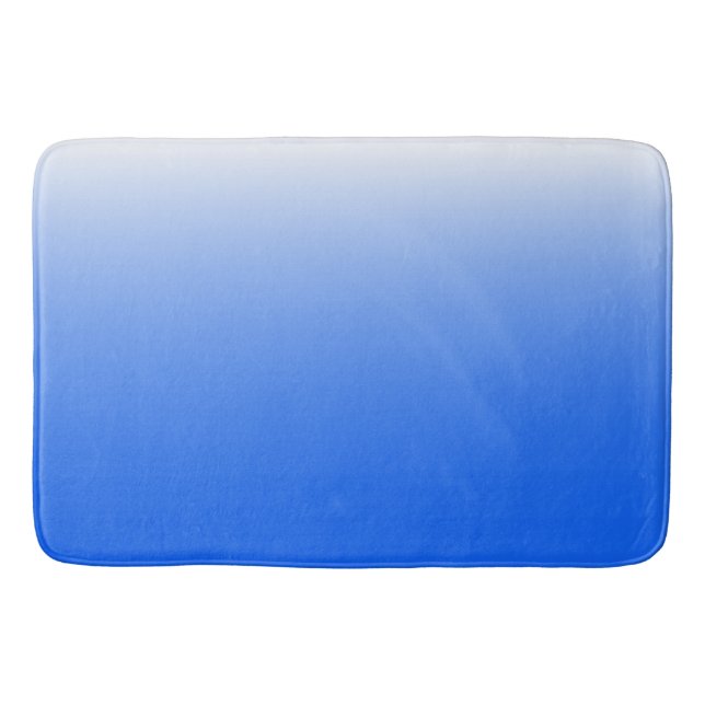 Tapis De Bain dégradé à deux tons ombre électrique bleu (Devant)