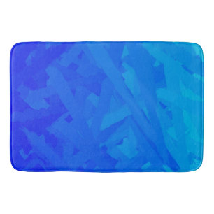 Tapis De Bain Dégradé bleu Abstrait