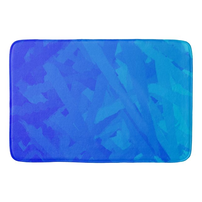 Tapis De Bain Dégradé bleu Abstrait (Devant)