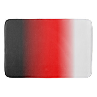 Tapis De Bain Dégradé noir, rouge et blanc