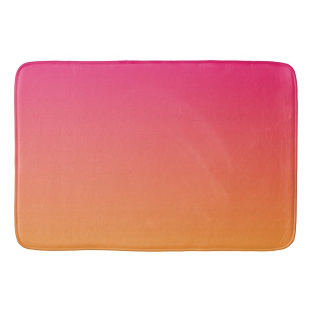 Tapis De Bain dégradé rose et orange (Devant)