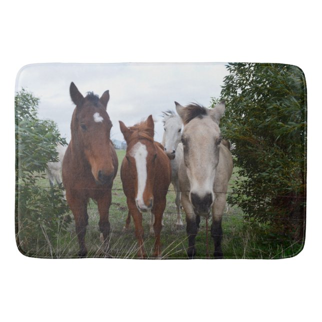 Tapis De Bain Délicieux problèmes de cheval, Mousse de mémoire (Devant)