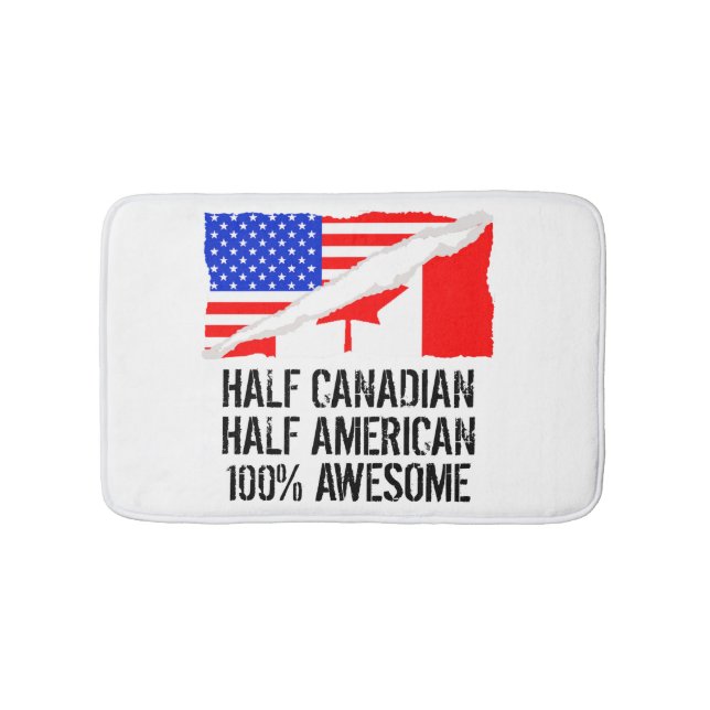 Tapis De Bain Demi d'impressionnant américain à moitié canadien (Devant)