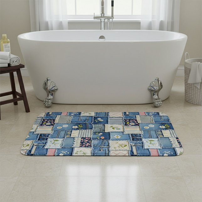 Tapis De Bain Denim Patchwork (Créateur téléchargé)