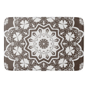 Tapis De Bain Dentelle blanche