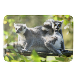 Tapis De Bain Des lémuriens de Madagascar surpris