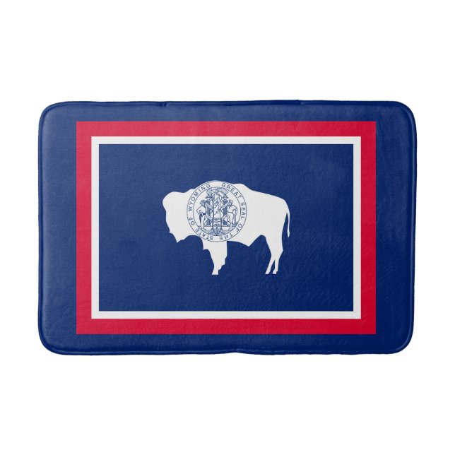 Tapis De Bain Design du drapeau d'état du Wyoming (Devant)
