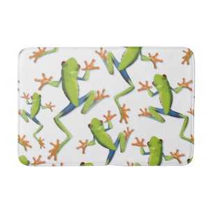Tapis De Bain Design Motif de grenouilles à arbre vert