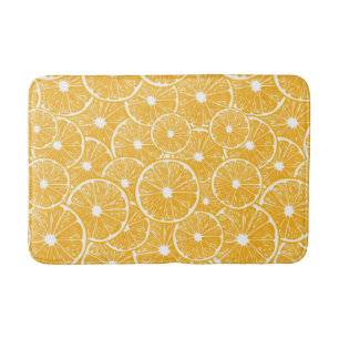 Tapis De Bain Design motif en tranches orange