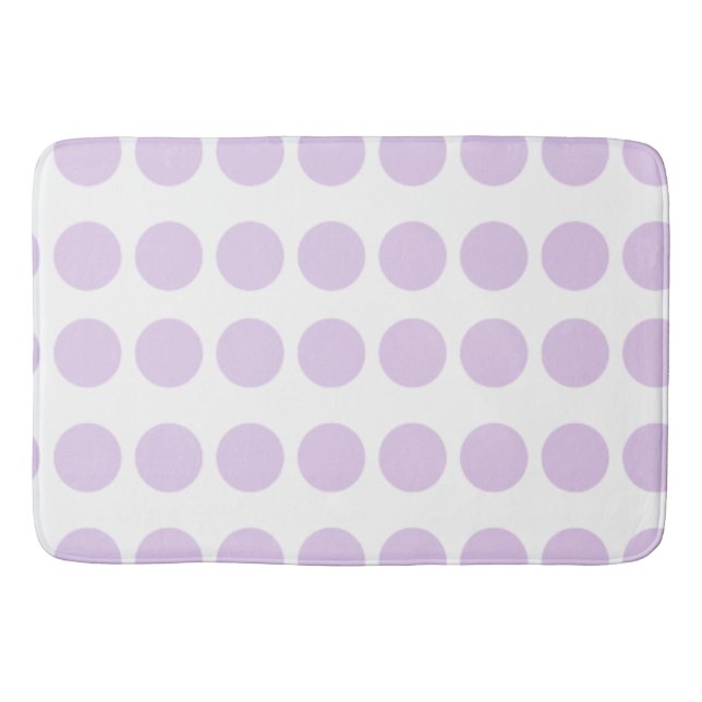 Tapis De Bain Design Pois de lavande (Devant)