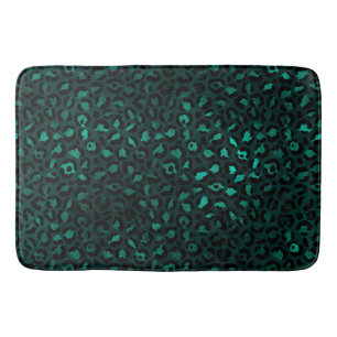 Tapis De Bain Design turquoise et Gold Leopard Series 4