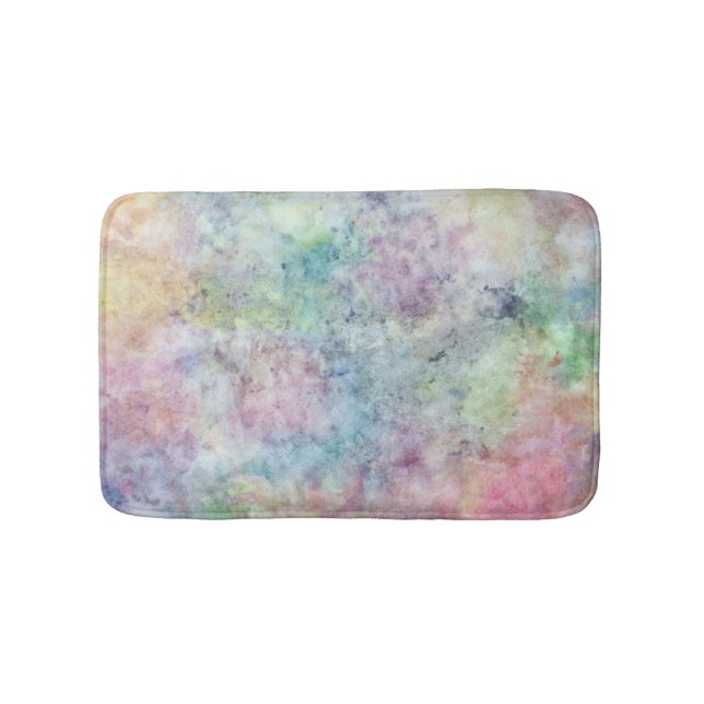 Tapis De Bain dessin abstrait de carte blanche d'aquarelle (Devant)