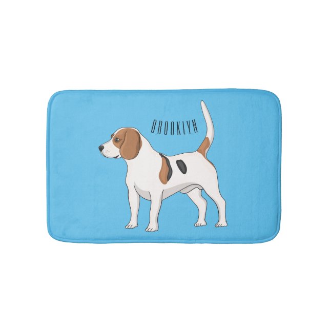 Tapis De Bain dessin animé de chien beagle (Devant)