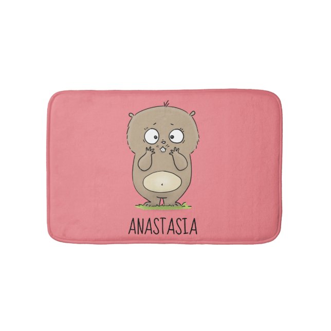 Tapis De Bain Dessin d'adorable hamster (Devant)
