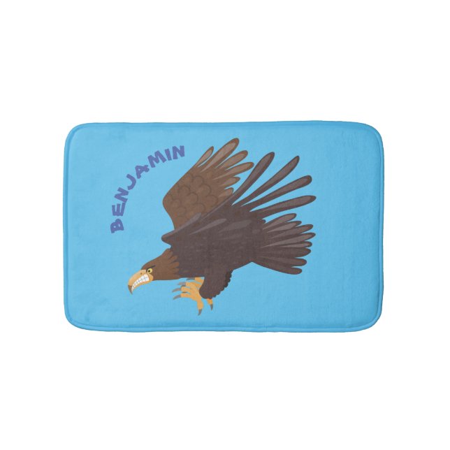 Tapis De Bain dessin humoristique d'aigle royal (Devant)
