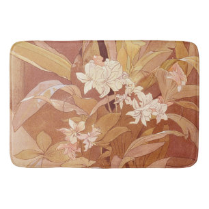Tapis De Bain Détail floral Art nouveau d'Alphonse Mucha