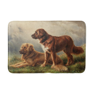Tapis De Bain Deux chiens vigilants