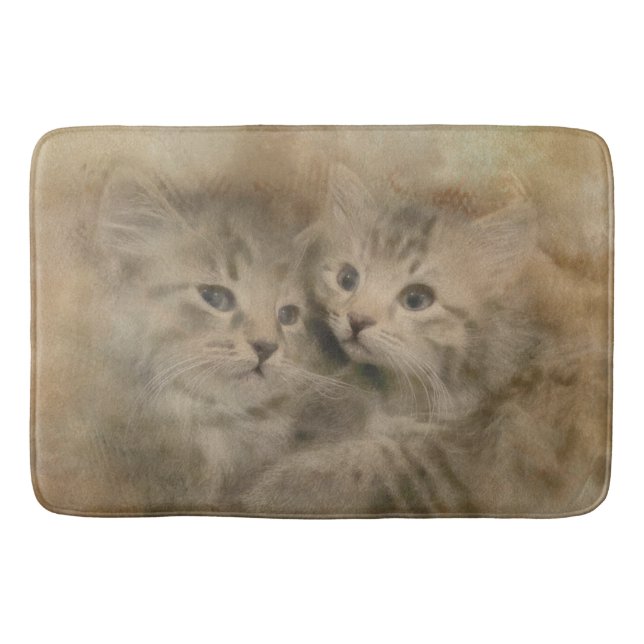 Tapis De Bain Deux Cuisinières Grises En Aquarelle (Devant)