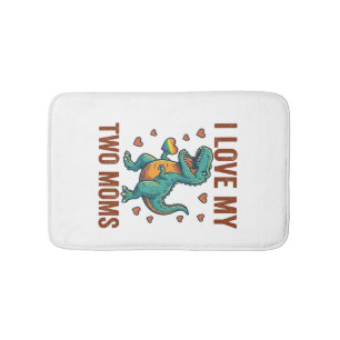 Tapis De Bain Deux mamans fières de la conception de T-Shirt vec