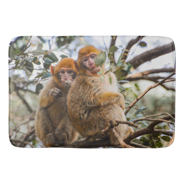 Tapis De Bain Deux Mignons singes (Devant)