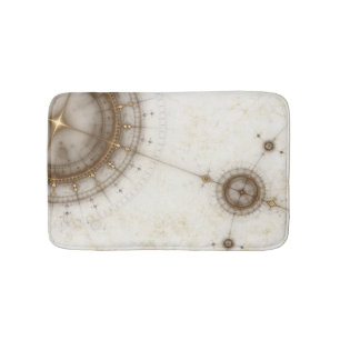 Tapis De Bain Diagramme nautique antique, grunge
