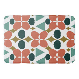 Tapis De Bain Diamant Fleur Moderne Du Milieu Du Siècle