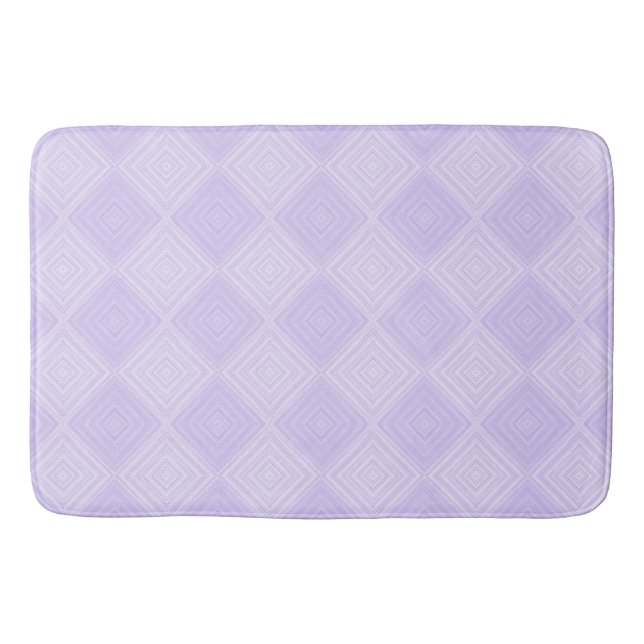 Tapis De Bain Diamant Géométrique À Deux Tons Violet Et Lilac (Devant)
