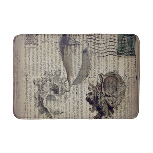 Tapis De Bain dictionnaire de plage imprimer moderne coquillage  (Devant)