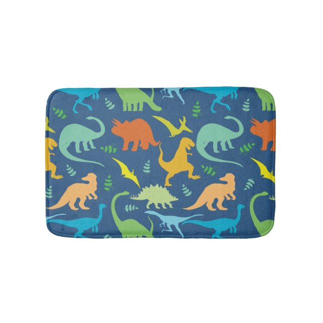 Tapis De Bain Dinosaures colorés (Devant)