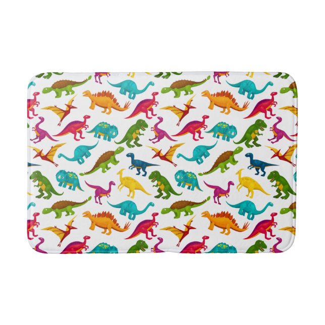Tapis De Bain Dinosaures colorés (Devant)
