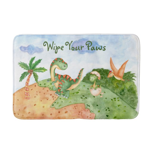 Tapis De Bain Dinosaures Mignons Pour Les Garçons (Devant)