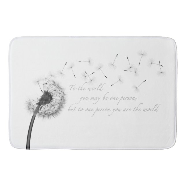 Tapis de bain d'inspiration de pissenlit (Devant)