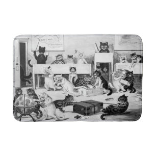 Tapis De Bain Discipline de la classe de chats, Louis Wain