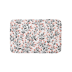 Tapis De Bain Doodle Flowers : Coral Floral sans joint.