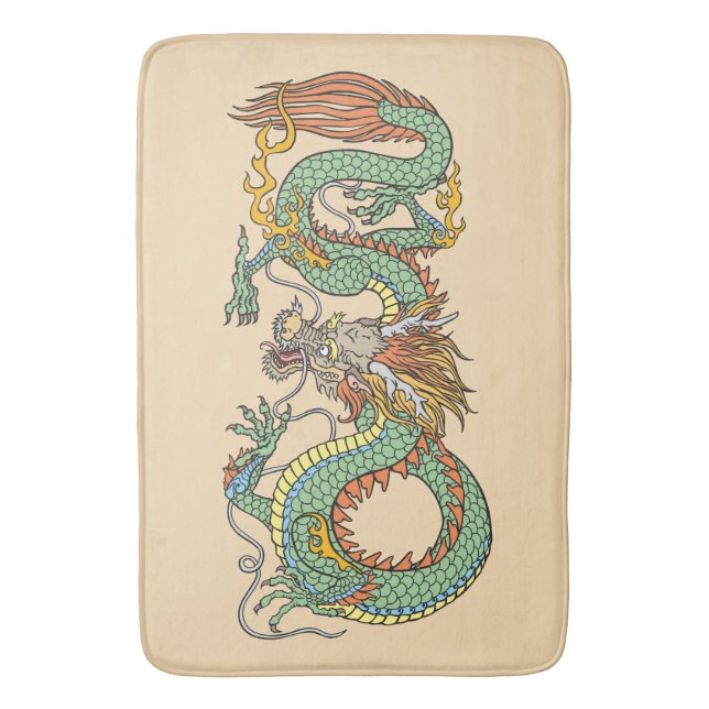 Tapis De Bain Dragon chinois traditionnel (devant Vertical)