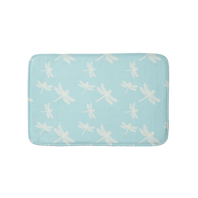 Tapis De Bain Dragonflies Blue Cream Motif (Devant)