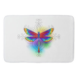Tapis De Bain Dragonfly en arc-en-ciel